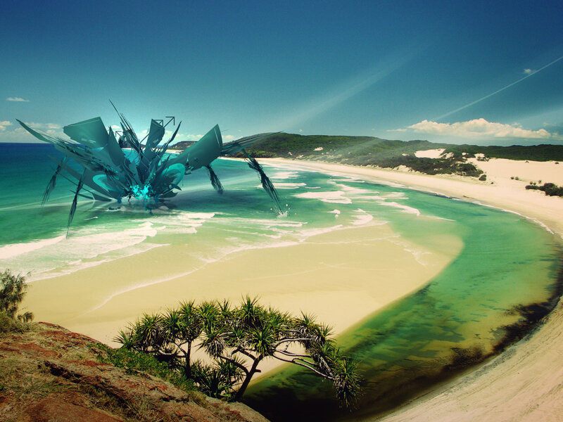 Alien Ship on Beach