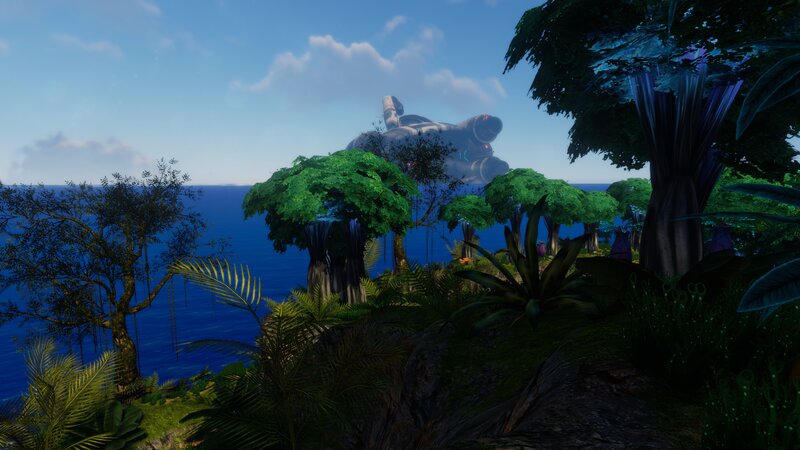 Alien Ship on Tropical Island