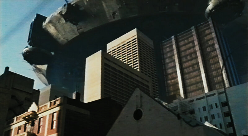 Alien ship over city