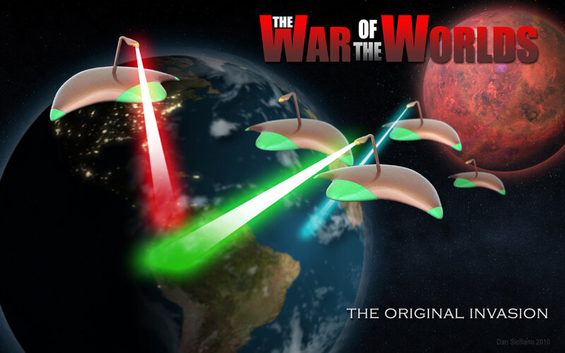Alien Ships Attacking Earth