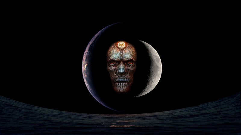 Alien Skull in Space