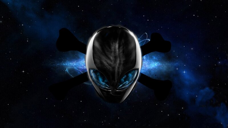 Alien Skull with Crossbones