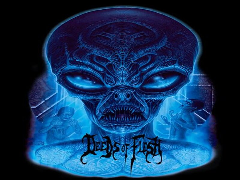 Alien Skull with Figures
