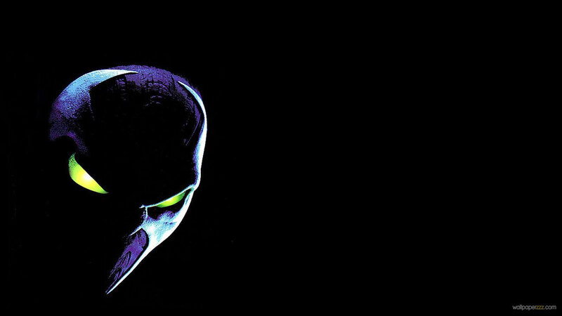 alien skull with glowing eyes