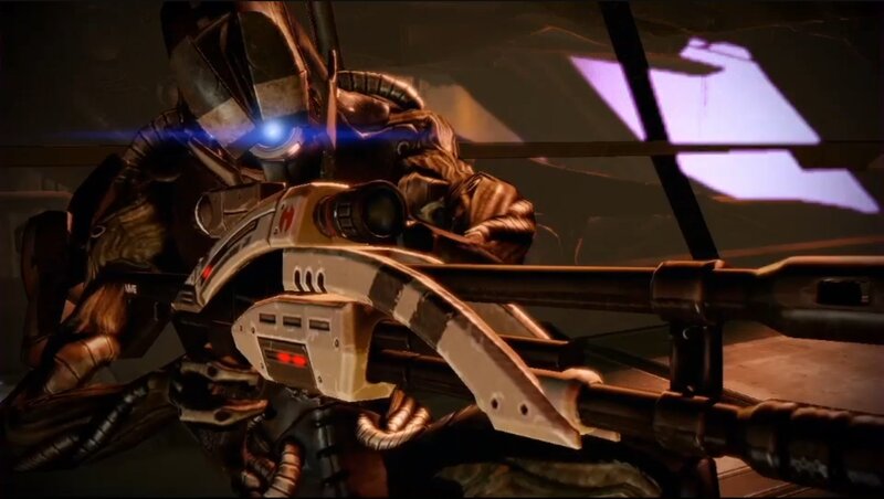 alien soldier with weapon