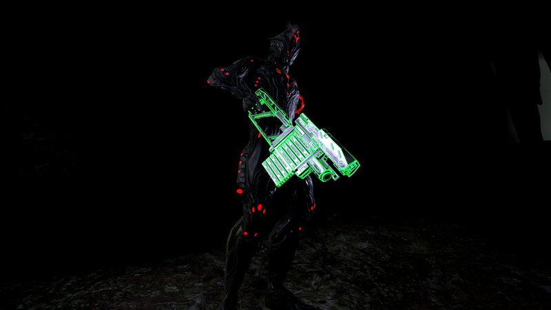 Alien Soldier with Weapon — Black