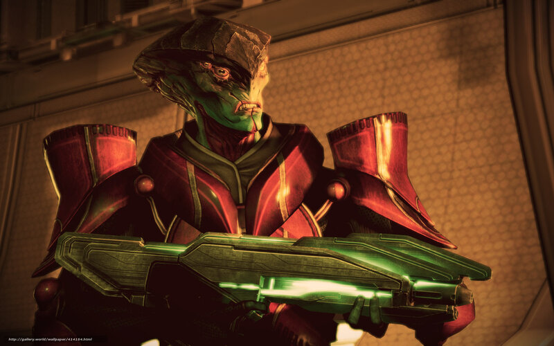 alien soldier with weapon