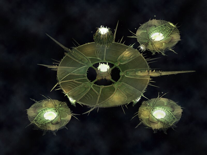 alien spacecraft formation