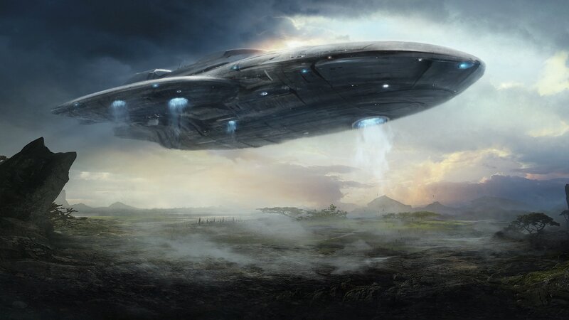 Alien Spacecraft Hovering