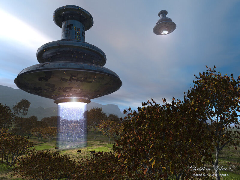 Alien Spacecraft in Field