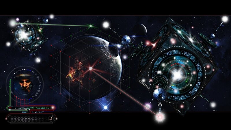Alien Spacecraft in Space — Black, Dramatic
