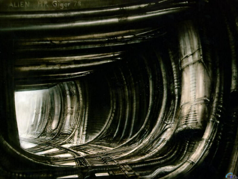 Alien Spacecraft Interior — Black