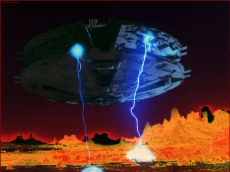 Alien Spacecraft Landing — Red