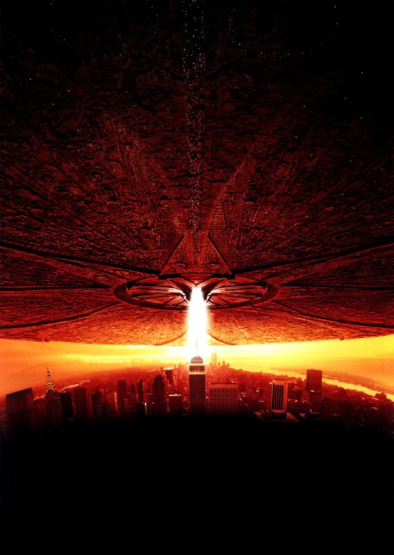 Alien spacecraft over city