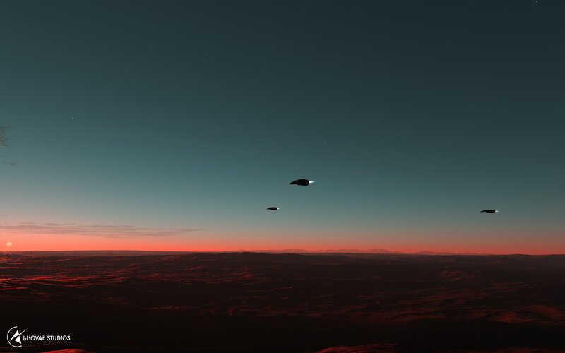 Alien Spacecraft over Planet