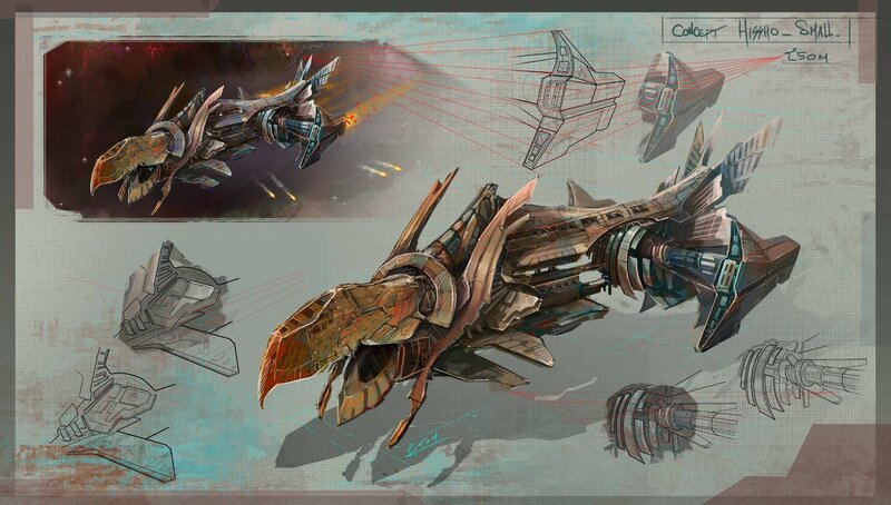 Alien Spaceship Concept Art — Brown