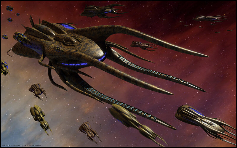 Alien Spaceship Fleet
