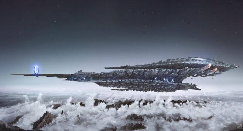 Alien Spaceship — Gray