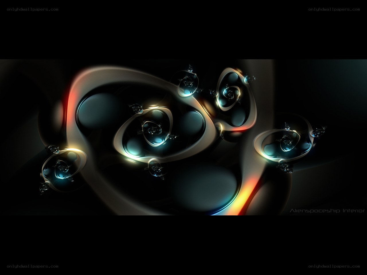 Alien spaceship interior