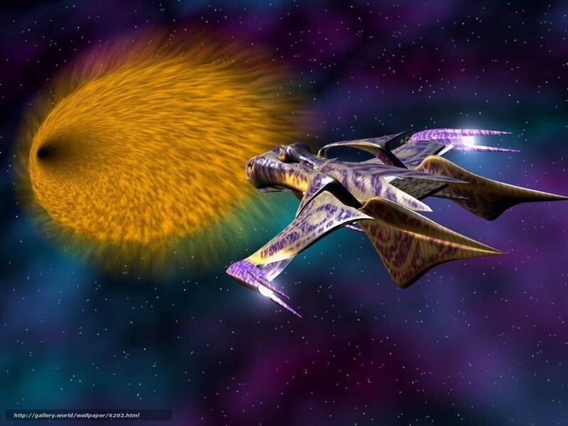alien spaceship near black hole