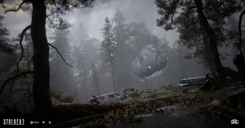 Alien Sphere in Forest