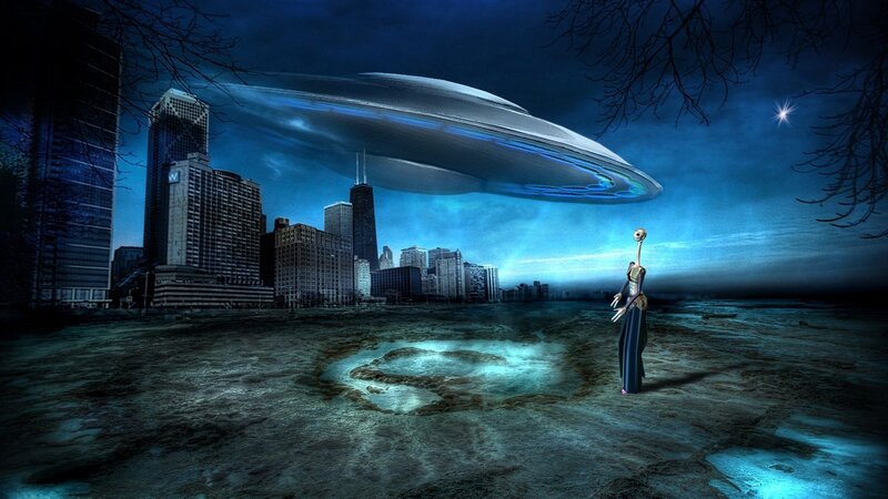 Alien Standing in Field