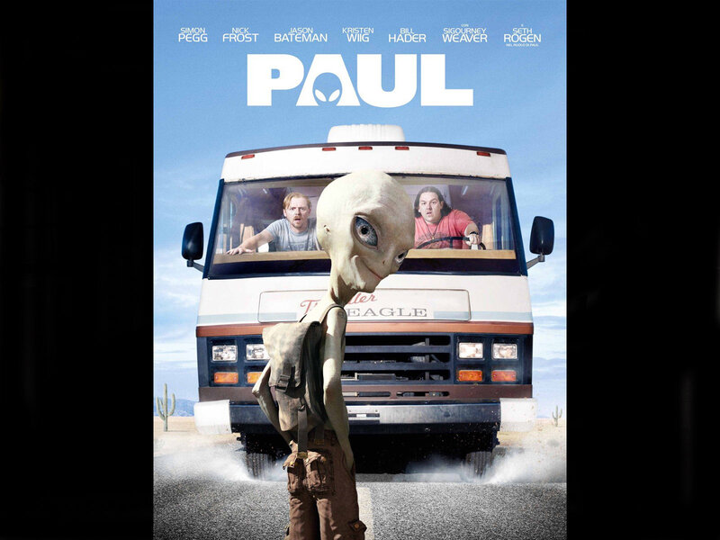 Alien Standing in Front of Van