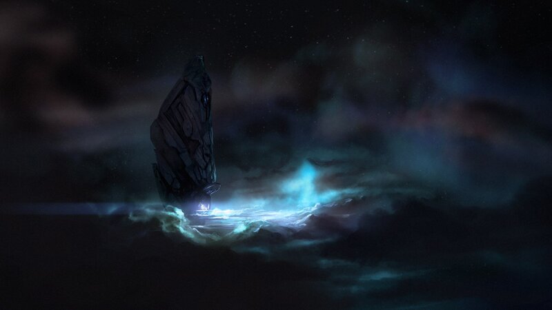 alien structure in cosmic storm