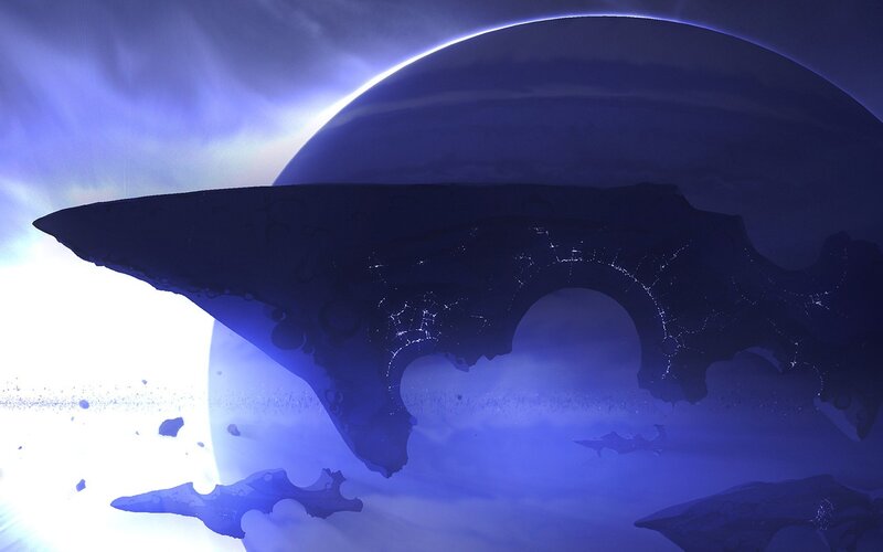 Alien Structure in Space — Blue