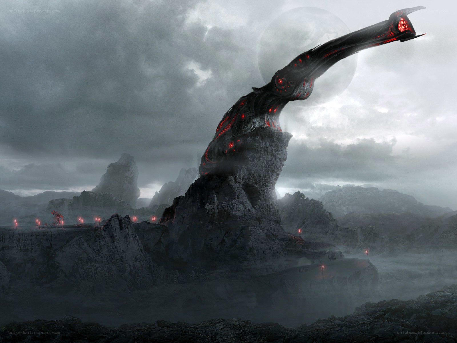 alien structure on alien planet