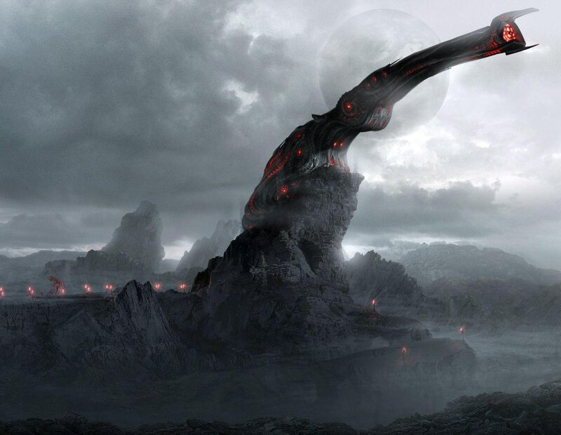 alien structure on alien planet