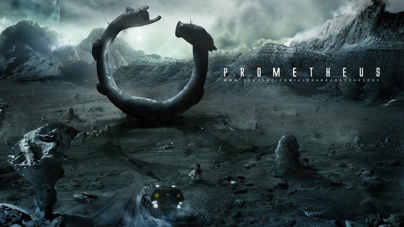 Alien Structure on Alien Planet — Gray, Dramatic, Digital Art
