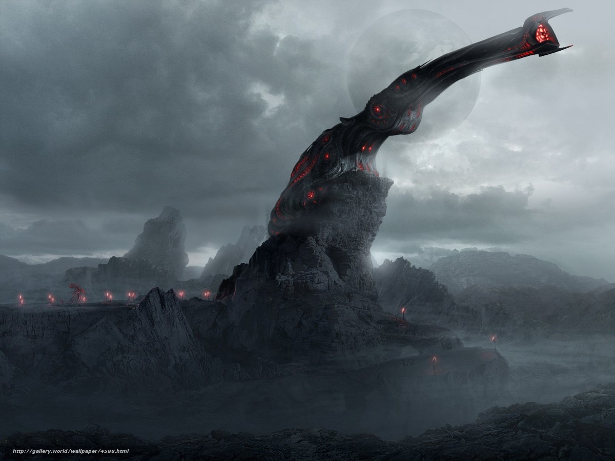 alien structure on alien planet