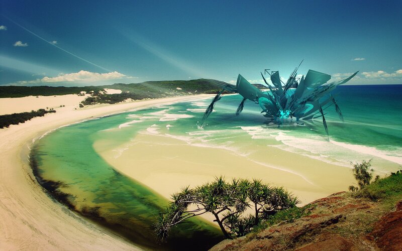 Alien Structure on Beach