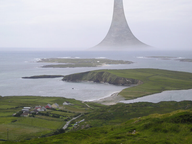 Alien Structure over Island
