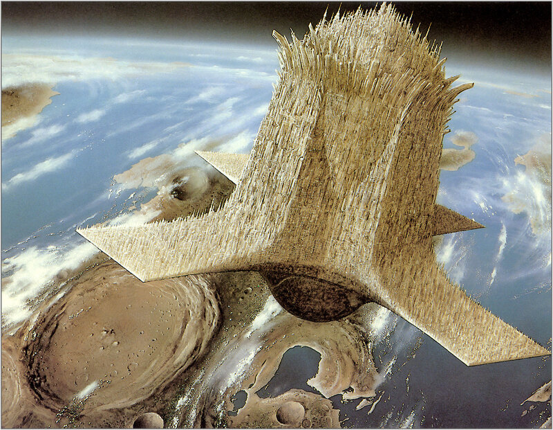 alien structure over planet