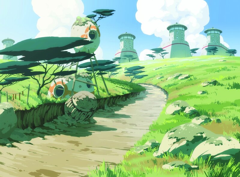 Alien Structures in Field — Green