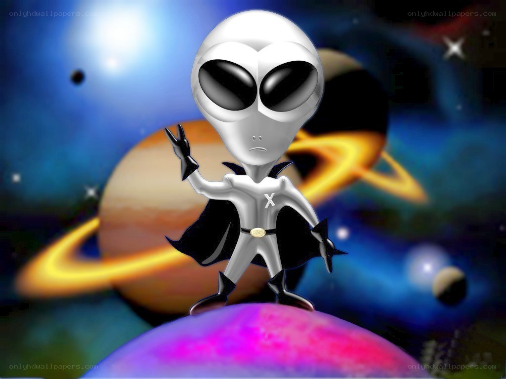 alien superhero in space