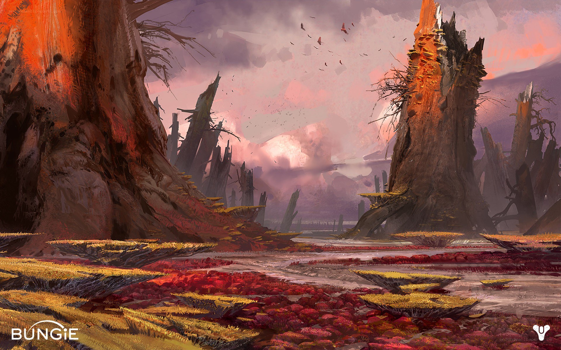 alien swamp landscape