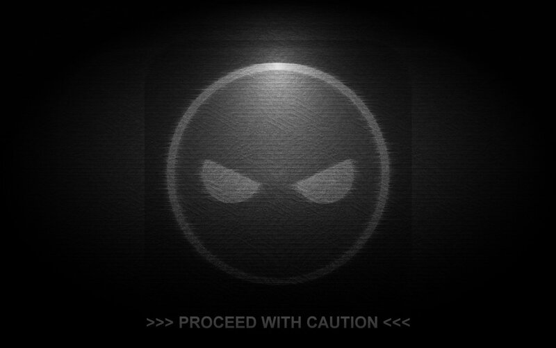 alien symbol with caution warning