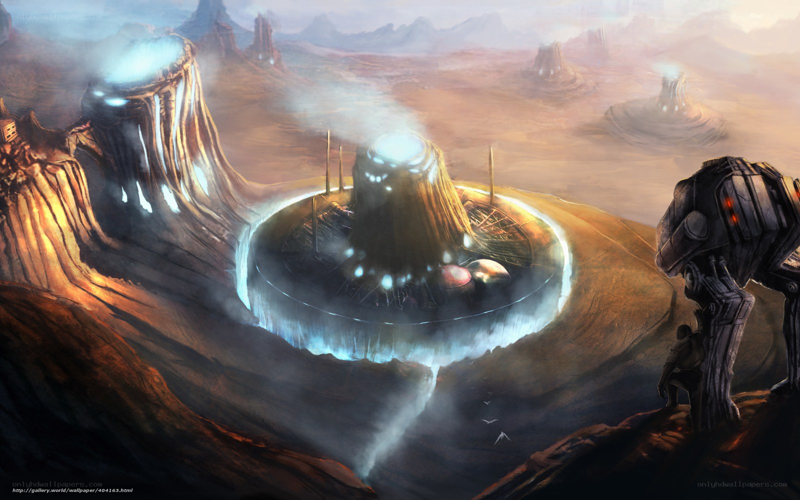 alien temple in desert