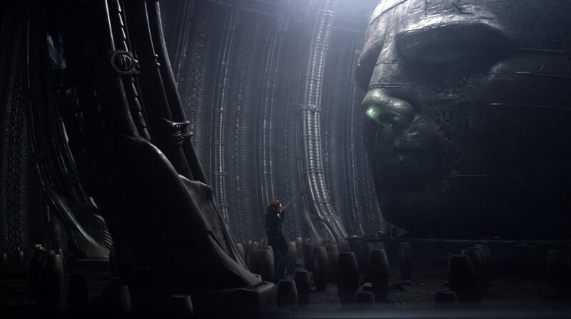 alien temple with giant head