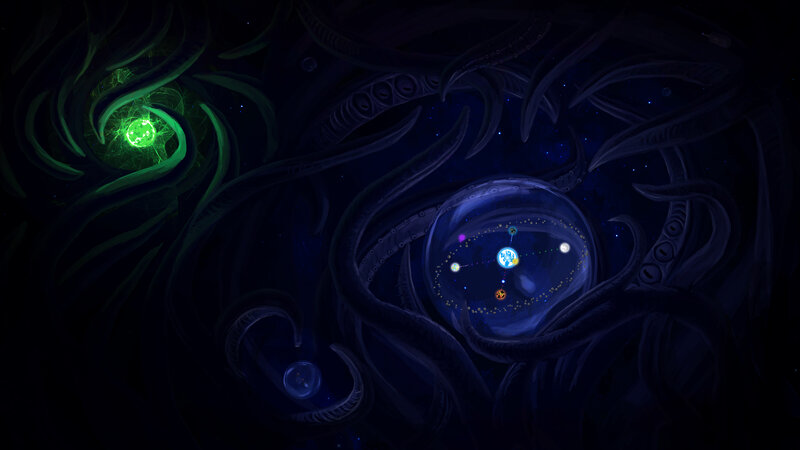 Alien Tentacles with Planets
