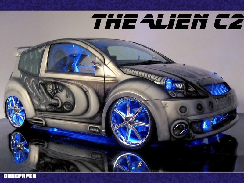 Alien-themed car model