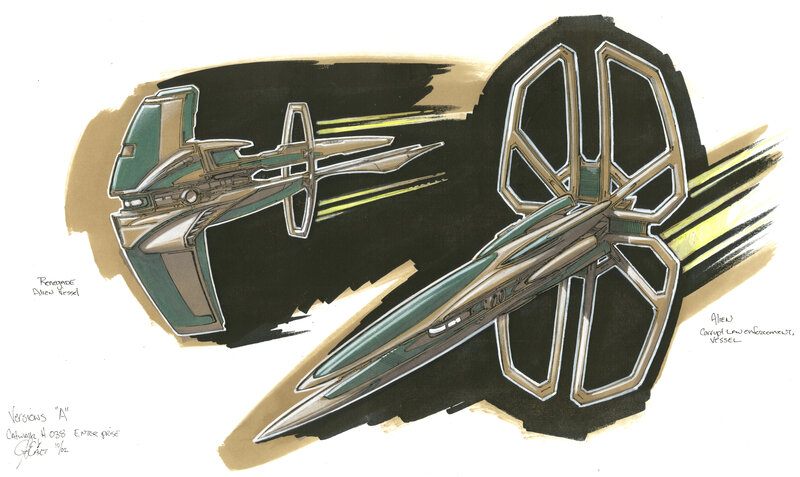 Alien vessel concept art