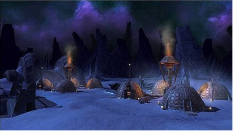 Alien Village at Night