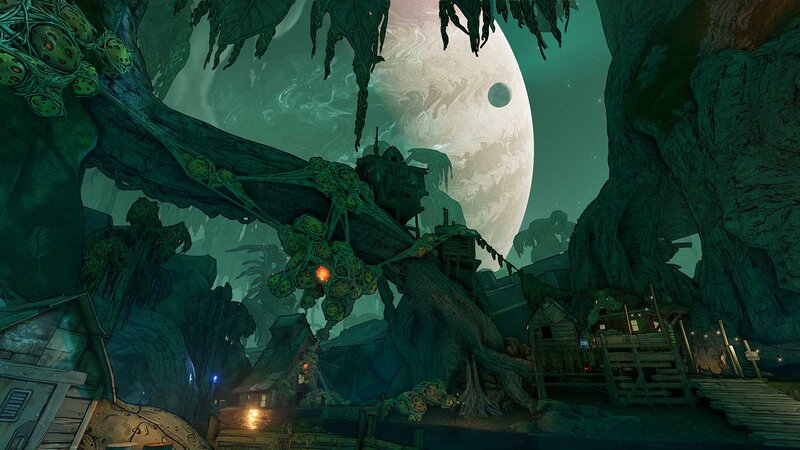 Alien Village under Planet