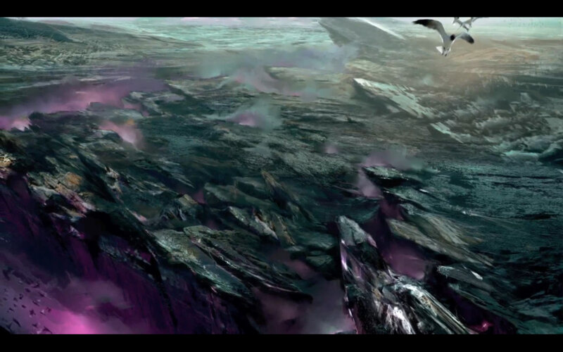 alien volcanic landscape