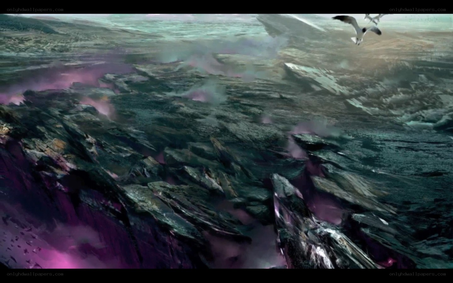 alien volcanic landscape