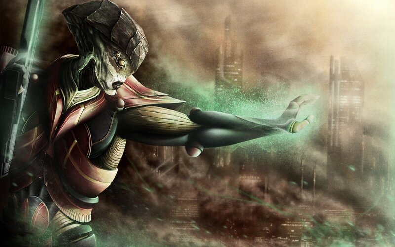 Alien Warrior Casting Spell